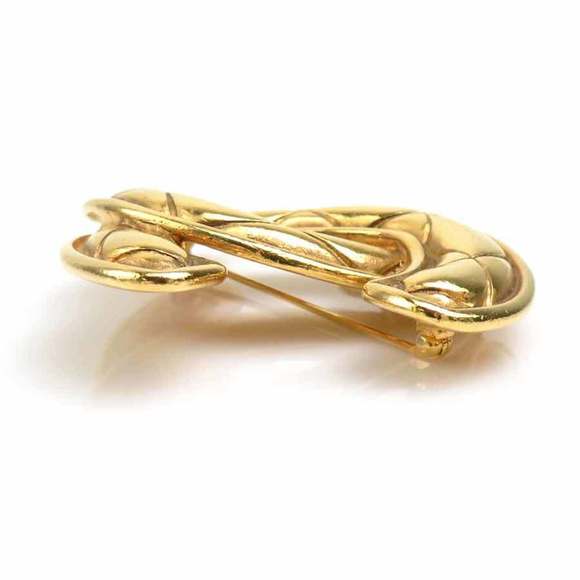 CHANEL Coco Mark Metal Gold Brooch for Women w1279a - Picture 2 of 5